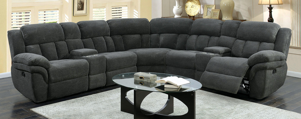 Awf Imports - Santorini Wesley Graphite Reclining Sectional
