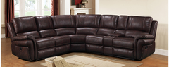 Awf Imports - Cardinal Sierra Chocolate Reclining Sectional