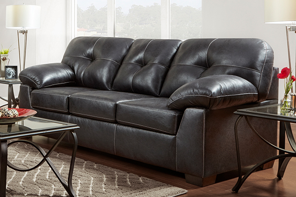 Washington Furniture - Nevada Black Sofa