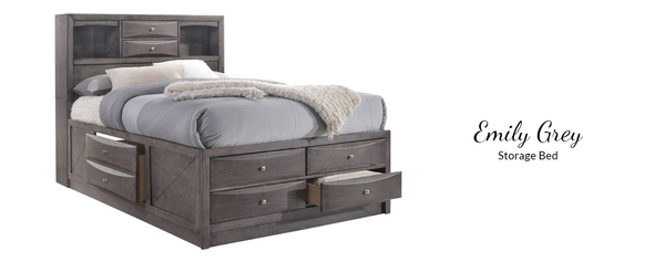 Awf Imports - Emily Grey Queen Bed