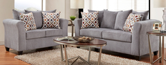 Washington Furniture - Rue Grey Stationary Sofa & Loveseat Set
