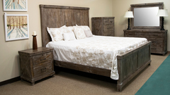 AWF Imports - Industrial Barnwood Queen SIze Bed