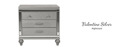Awf Imports - Valentino Silver Nighstand
