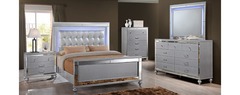Awf Imports - Valentino Silver Queen Bedroom (B,D,M,N)