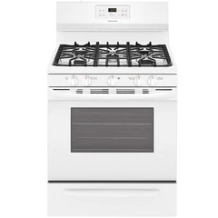 Frigidaire - 30" 5.0 Cu Ft. Gas, Self-Cleaning, 5 Burners White