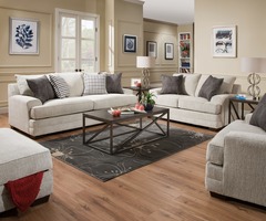 Simmons - Dillon Driftwood Stationary Sofa and Loveseat Set