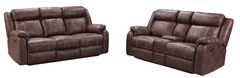 Awf Imports - Buckskin Reclining Sofa & Loveseat Set