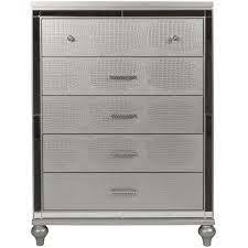 Awf Imports - Valentino Silver Chest Dresser