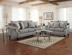 Washington Furniture - Bay Ridge Gray Stationary Sofa & Loveseat Set