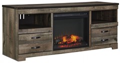 Trinell 63 Inch TV Stand w/ Infrared Fireplace Ins