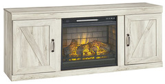 Bellaby - Whitewash - TV Stand/Fireplace Insert