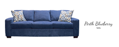 American Furniture Manufacturing - Perth Blueberry Sofa