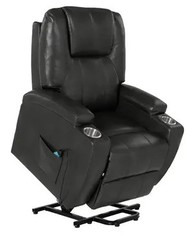 Phoenix Lift Chair Grey, Heat, Massage & Cup H