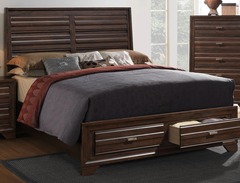 AWF Imports Antique Walnut Queen Bed