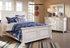 Awf Imports - Stoney Creek White Queen Bed